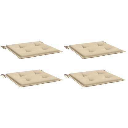 Cuscini per Sedia 4 pz Beige 40x40x4 cm in Tessuto Oxford | homemem39