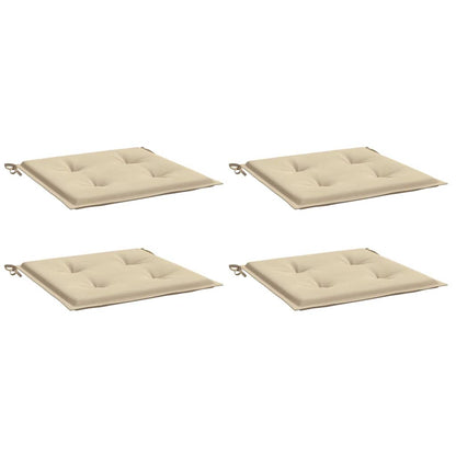 Cuscini per Sedia 4 pz Beige 40x40x3 cm in Tessuto Oxford