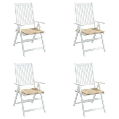 Cuscini per Sedia 4 pz Beige 40x40x3 cm in Tessuto Oxford | homemem39