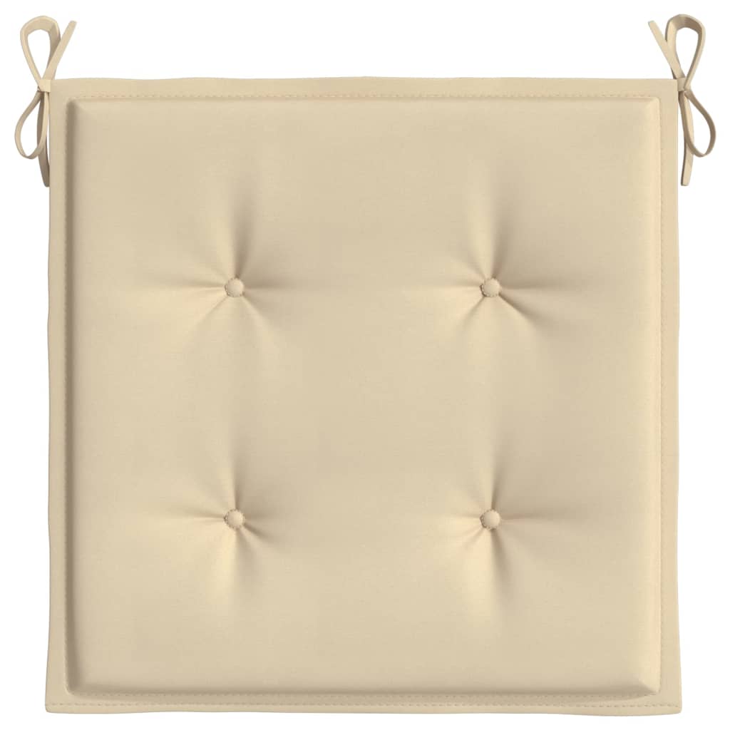 Cuscini per Sedia 4 pz Beige 40x40x3 cm in Tessuto Oxford