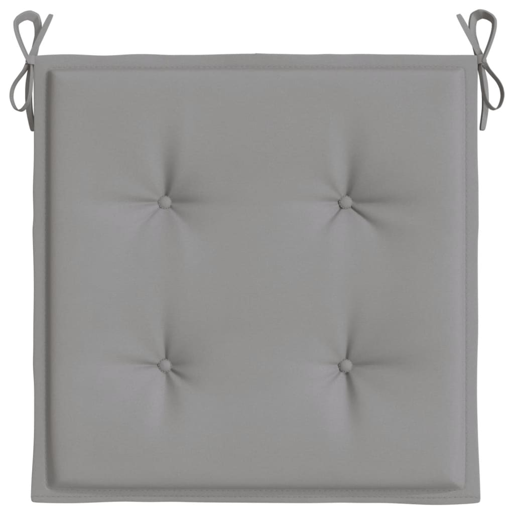 Cuscini per Sedia 2 pz Grigi 50x50x3 cm in Tessuto Oxford - homemem39