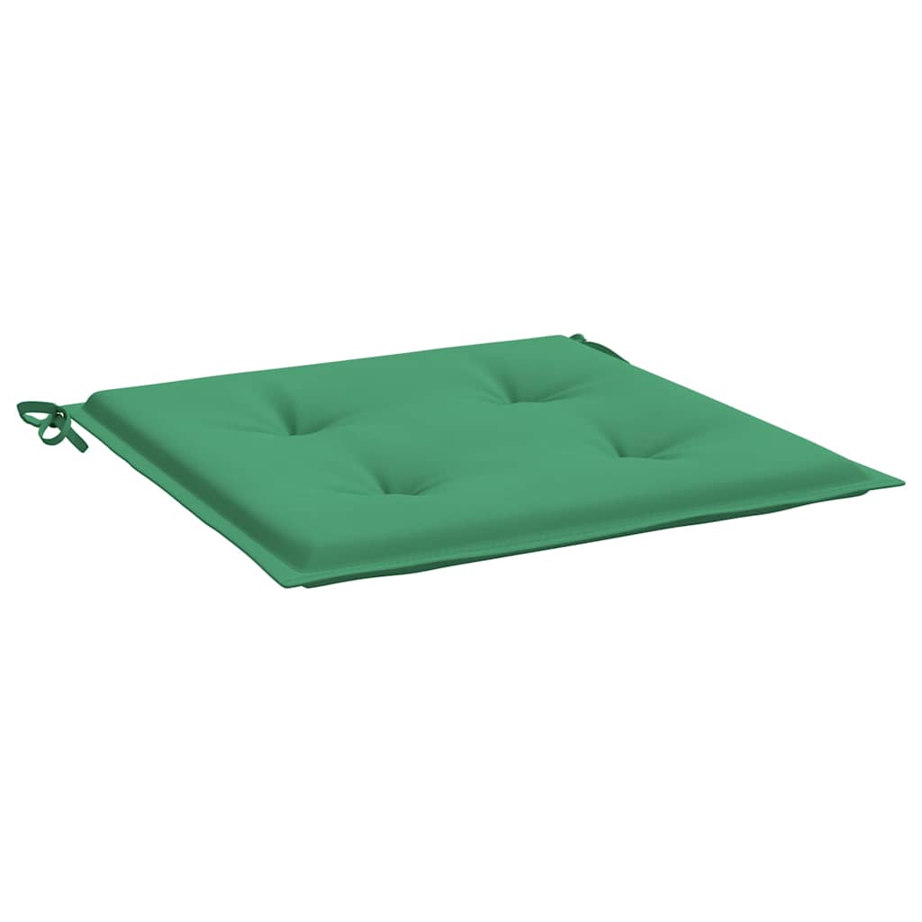 Cuscini per Sedia 2 pz Verdi 50x50x3 cm in Tessuto Oxford