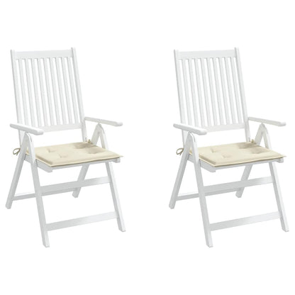 Cuscini per Sedia 2 pz Crema 50x50x3 cm in Tessuto Oxford | homemem39