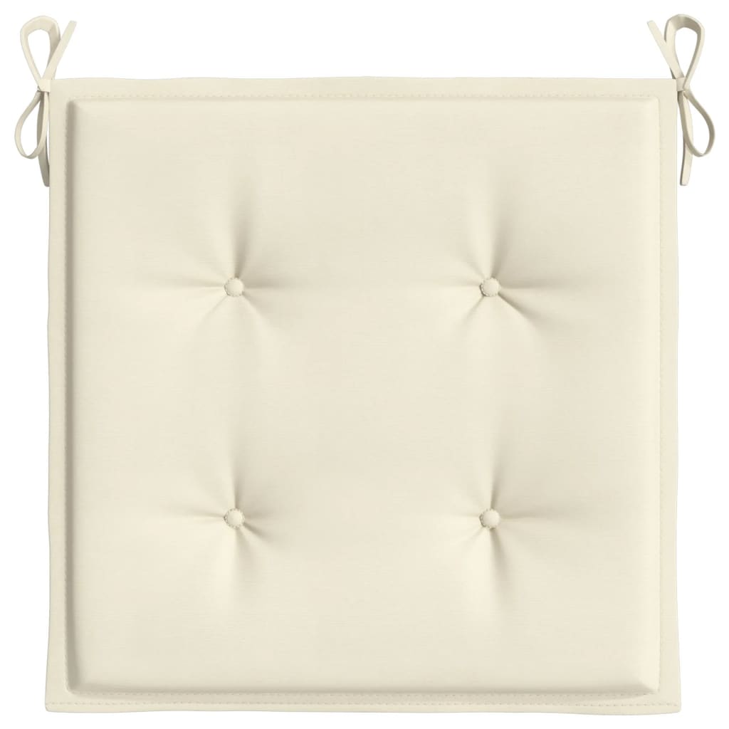 Cuscini per Sedia 2 pz Crema 50x50x4 cm in Tessuto Oxford | homemem39