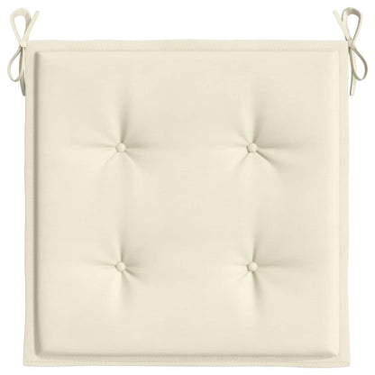 Cuscini per Sedia 2 pz Crema 50x50x4 cm in Tessuto Oxford | homemem39