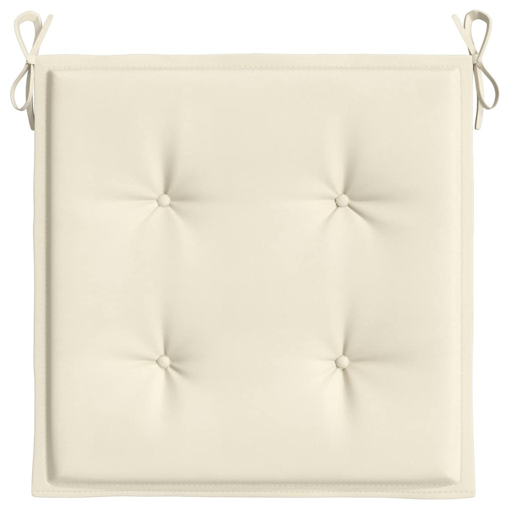 Cuscini per Sedia 2 pz Crema 50x50x3 cm in Tessuto Oxford