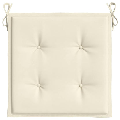 Cuscini per Sedia 2 pz Crema 50x50x3 cm in Tessuto Oxford