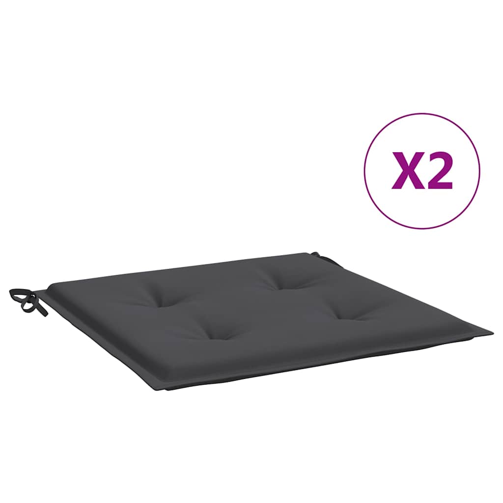 Cuscini per Sedia 2 pz Antracite 50x50x4 cm in Tessuto Oxford | homemem39