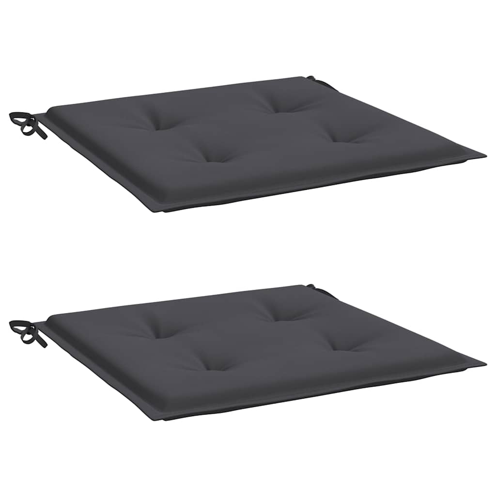 Cuscini per Sedia 2 pz Antracite 50x50x4 cm in Tessuto Oxford | homemem39