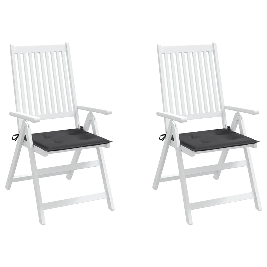 Cuscini per Sedia 2 pz Antracite 50x50x3 cm in Tessuto Oxford | homemem39