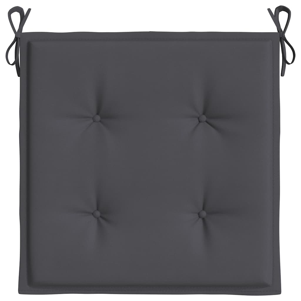 Cuscini per Sedia 2 pz Antracite 50x50x4 cm in Tessuto Oxford | homemem39
