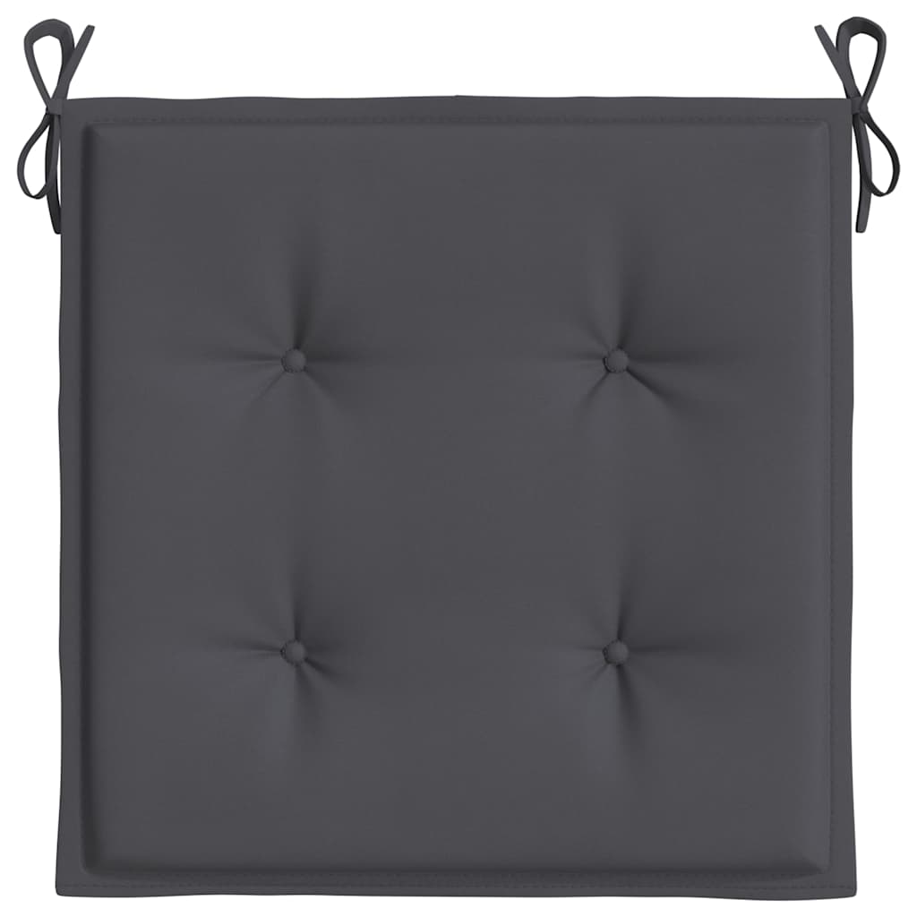 Cuscini per Sedia 2 pz Antracite 50x50x3 cm in Tessuto Oxford