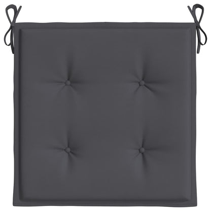 Cuscini per Sedia 2 pz Antracite 50x50x3 cm in Tessuto Oxford