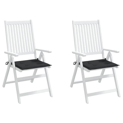 Cuscini per Sedia 2 pz Neri 50x50x4 cm in Tessuto Oxford