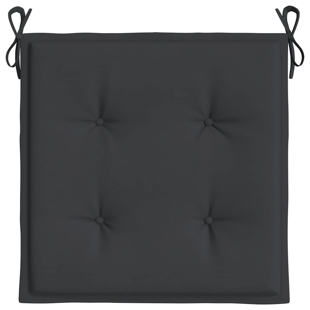 Cuscini per Sedia 2 pz Neri 50x50x4 cm in Tessuto Oxford | homemem39