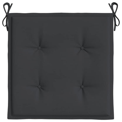 Cuscini per Sedia 2 pz Neri 50x50x4 cm in Tessuto Oxford | homemem39