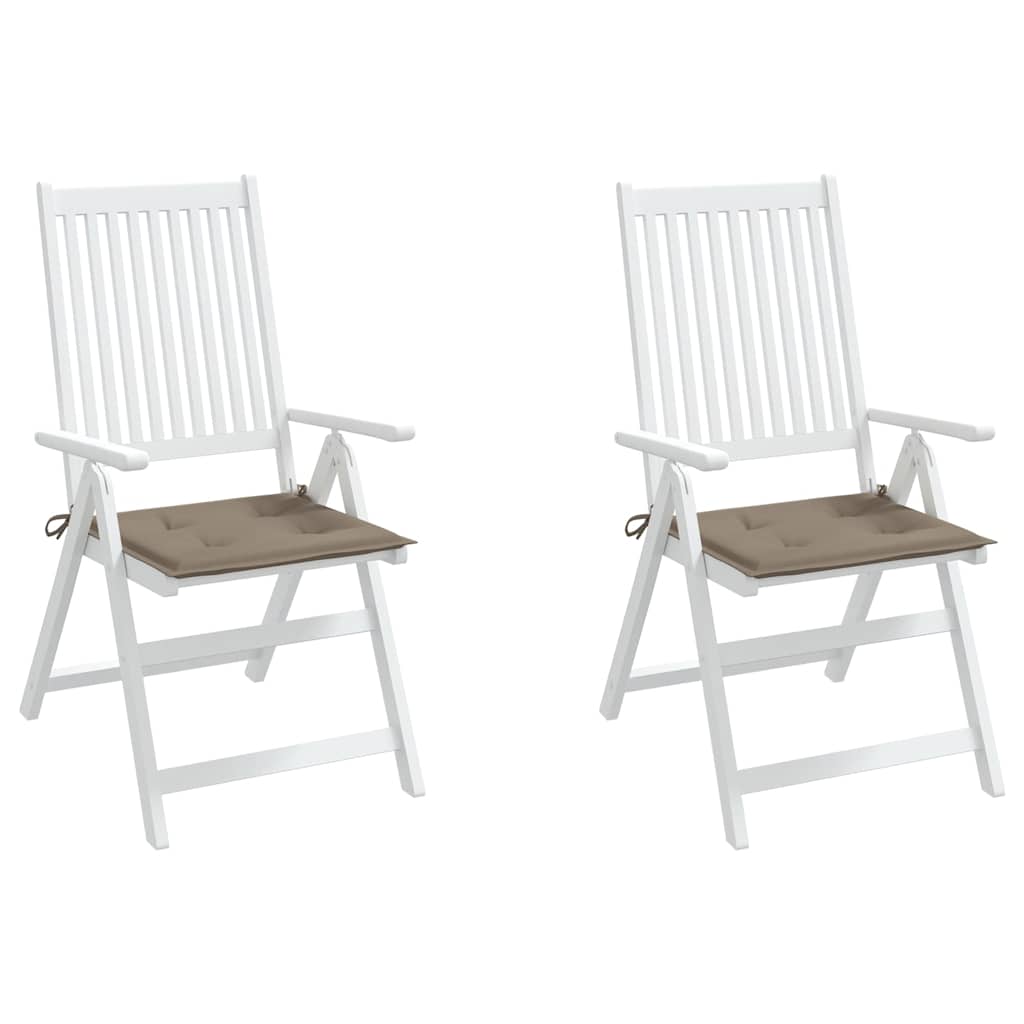 Cuscini per Sedia 2 pz Tortora 50x50x3 cm in Tessuto Oxford | homemem39