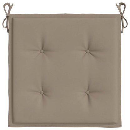 Cuscini per Sedia 2 pz Tortora 50x50x4 cm in Tessuto Oxford