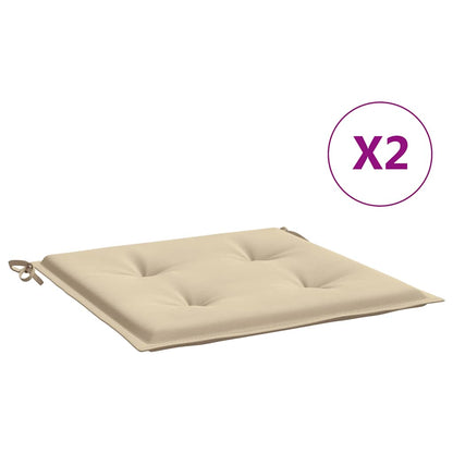 Cuscini per Sedia 2 pz Beige 50x50x4 cm in Tessuto Oxford | homemem39