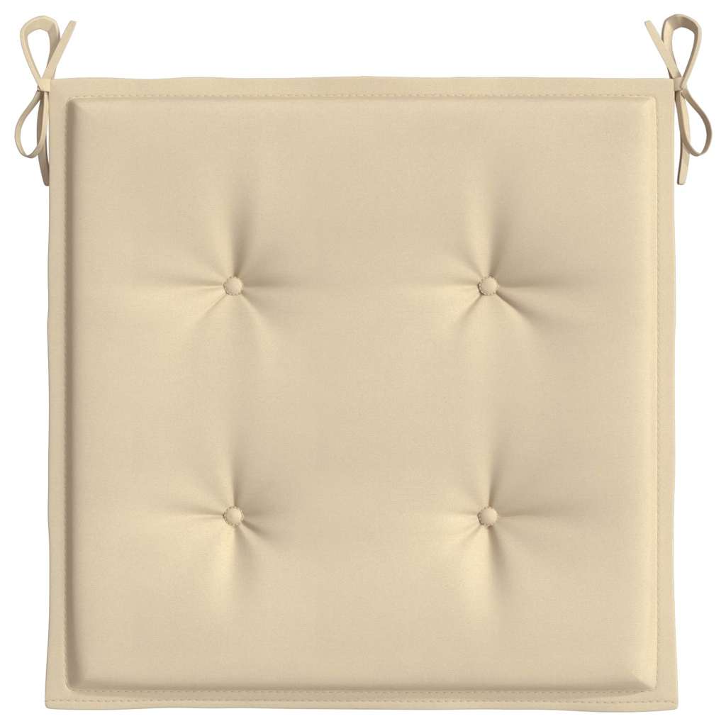 Cuscini per Sedia 2 pz Beige 50x50x4 cm in Tessuto Oxford | homemem39