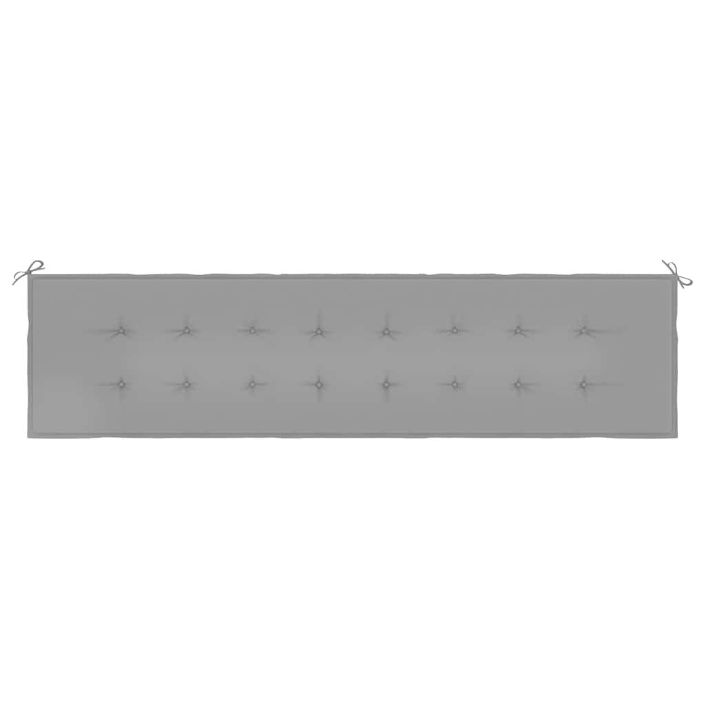 Cuscino per Panca Grigio 200x50x3 cm in Tessuto Oxford