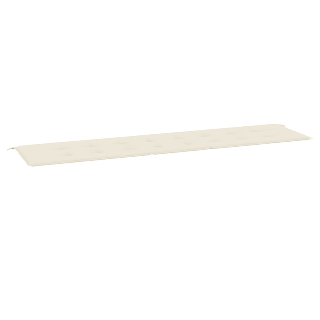 Cuscino per Panca Crema 200x50x3 cm in Tessuto Oxford