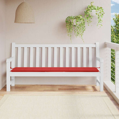 Cuscino per Panca Rosso 200x50x3 cm in Tessuto Oxford