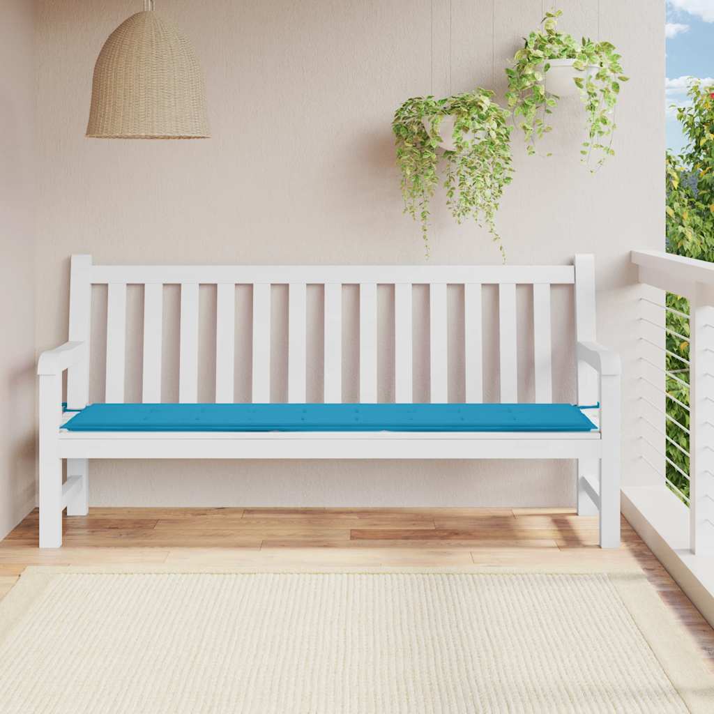 Cuscino per Panca Blu 200x50x3 cm in Tessuto Oxford | homemem39
