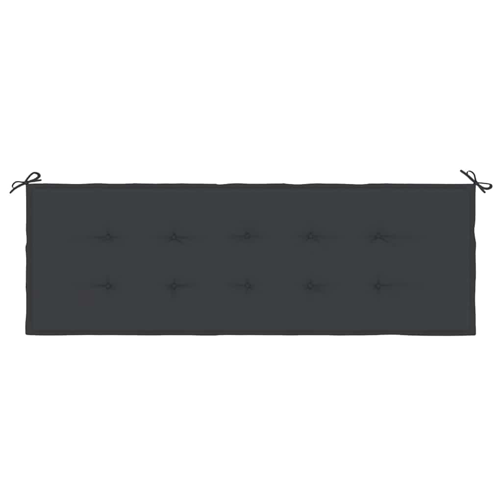 Cuscino per Panca Nero 150x50x3 cm in Tessuto Oxford