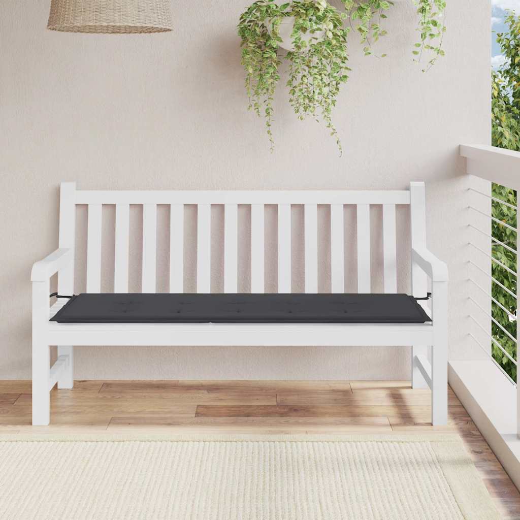 Cuscino per Panca Nero 150x50x4 cm in Tessuto Oxford - homemem39