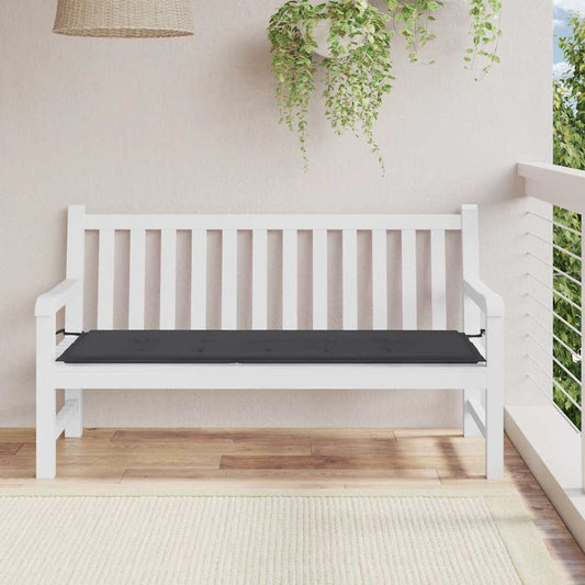 Cuscino per Panca Nero 150x50x4 cm in Tessuto Oxford - homemem39