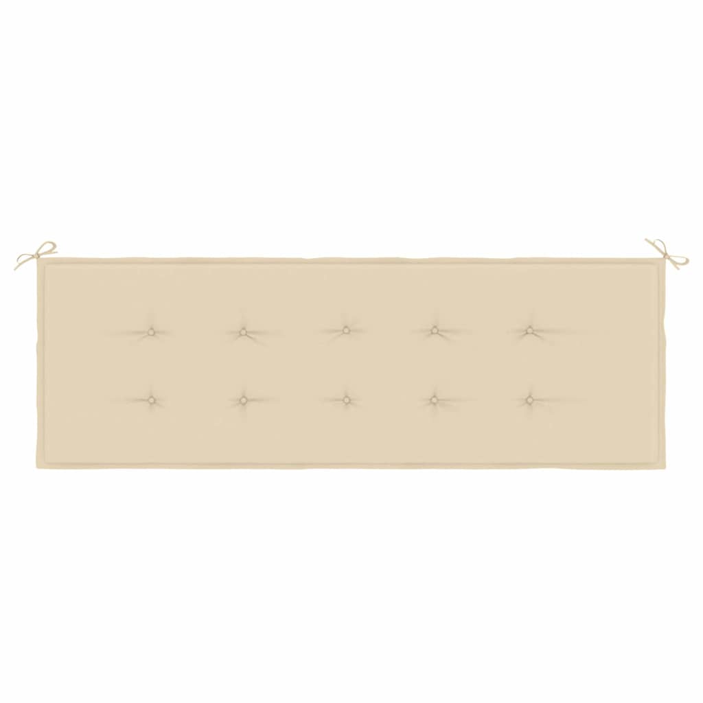 Cuscino per Panca Beige 150x50x3 cm in Tessuto Oxford