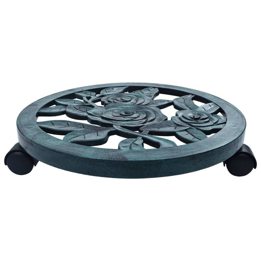 Carrelli Portavasi 6 pz Verdi 38 cm in Plastica - homemem39