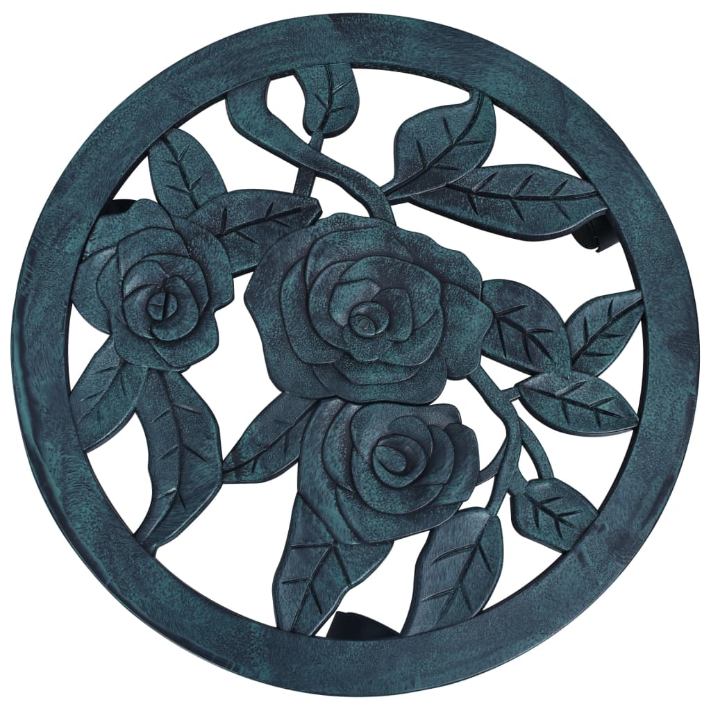 Carrelli Portavasi 6 pz Verdi 38 cm in Plastica - homemem39