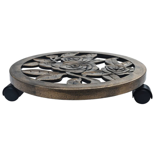 Carrelli Portavasi 6 pz Bronzo 38 cm in Plastica - homemem39