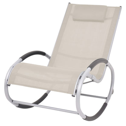 Cream Garden Rocking Chair in Textilene