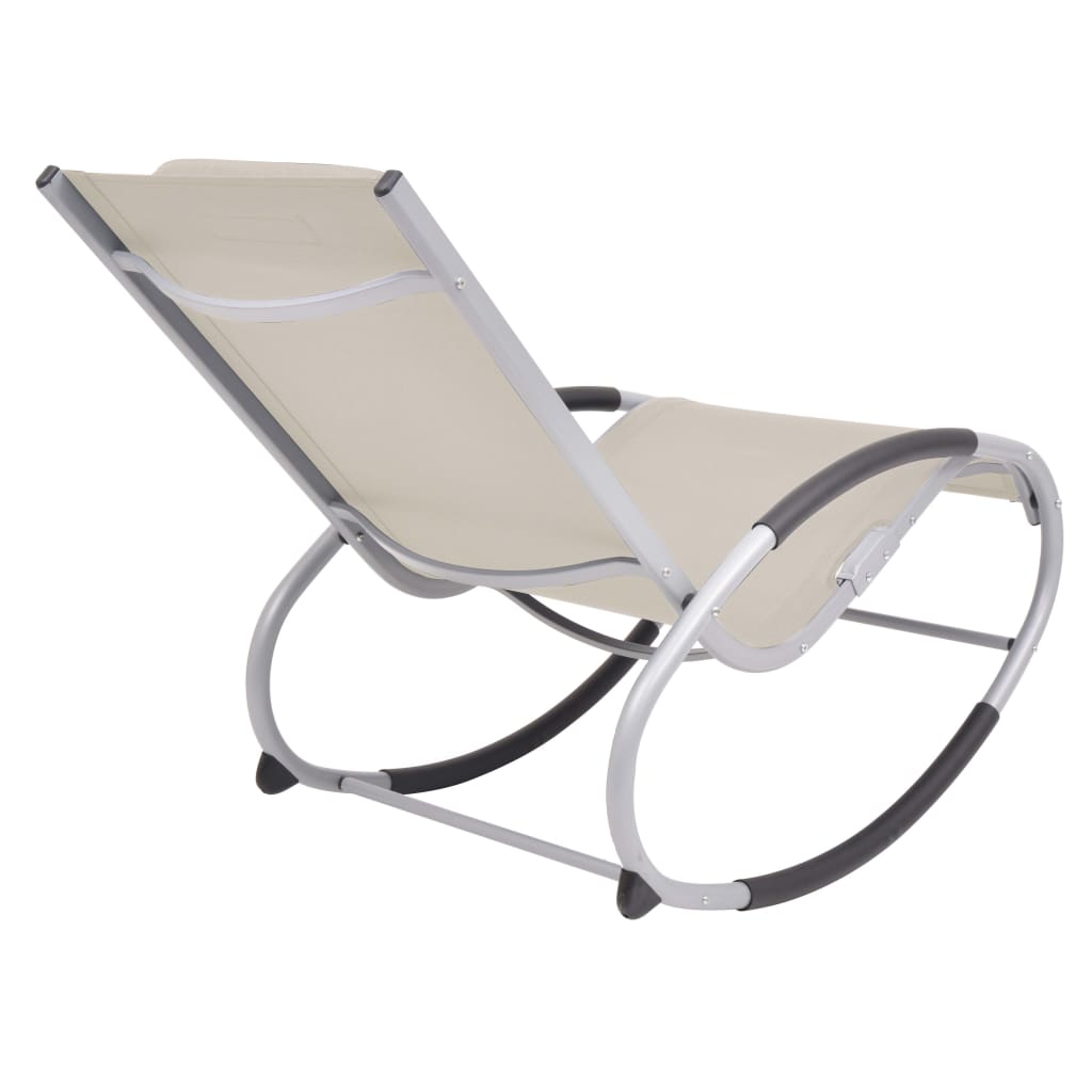Cream Garden Rocking Chair in Textilene
