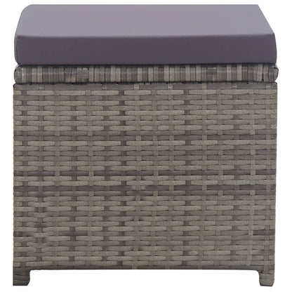 Set da Pranzo da Giardino 5 pz Polyrattan e Acacia Antracite | homemem39