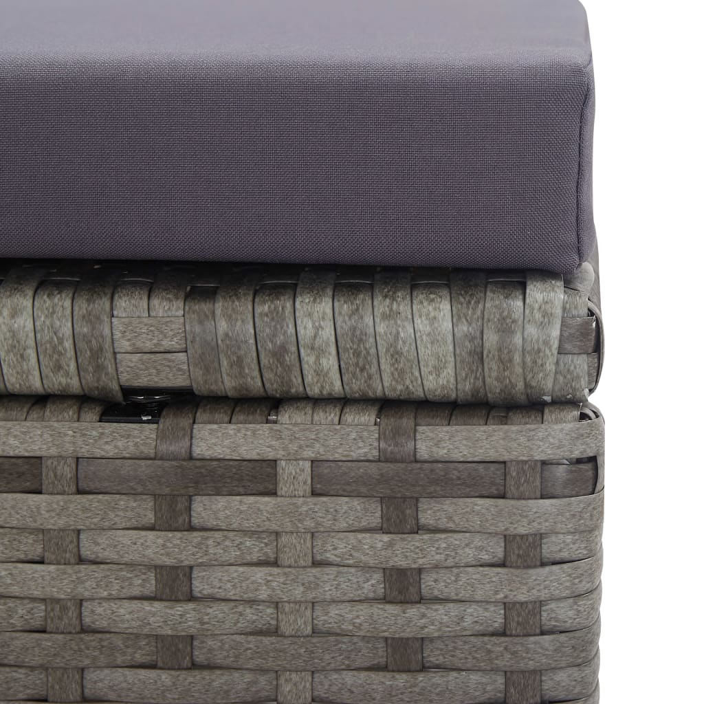 Set da Pranzo da Giardino 5 pz Polyrattan e Acacia Antracite | homemem39