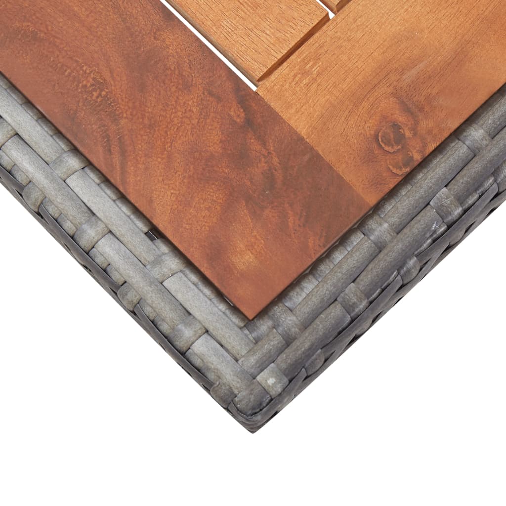 Set da Pranzo da Giardino 11 pz Polyrattan e Acacia Antracite - homemem39