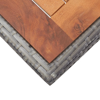 Set da Pranzo da Giardino 11 pz Polyrattan e Acacia Antracite - homemem39