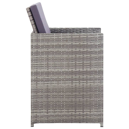 Set da Pranzo da Giardino 11 pz Polyrattan e Acacia Antracite - homemem39