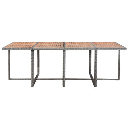 Set da Pranzo da Giardino 13 pz Polyrattan e Acacia Antracite - homemem39