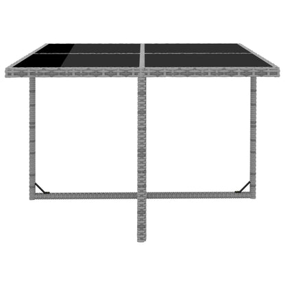 Set da Pranzo da Giardino 9 pz e Cuscini Polyrattan Antracite | homemem39