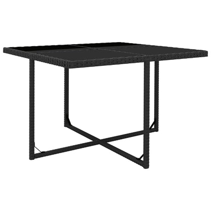 Set da Pranzo da Giardino 9 pz con Cuscini in Polyrattan Nero | homemem39