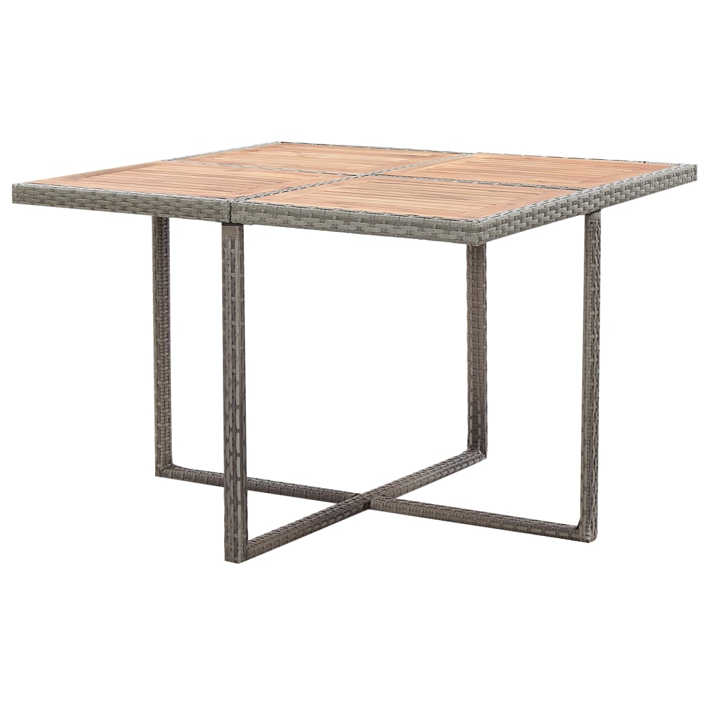 Set da Pranzo da Giardino 9 pz e Cuscini Polyrattan Antracite - homemem39