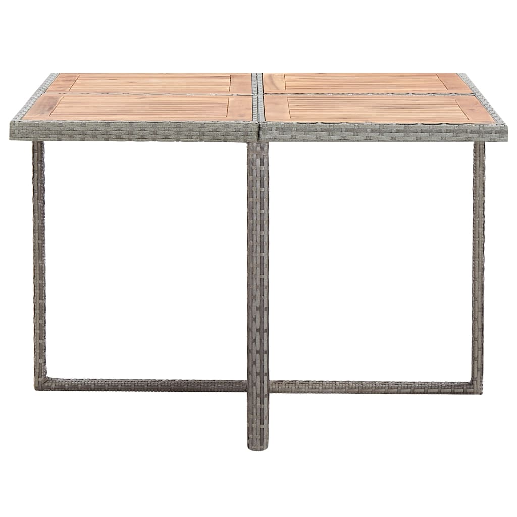 Set da Pranzo da Giardino 9 pz e Cuscini Polyrattan Antracite - homemem39