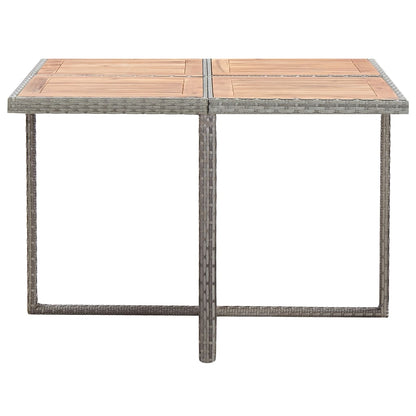 Set da Pranzo da Giardino 9 pz e Cuscini Polyrattan Antracite - homemem39