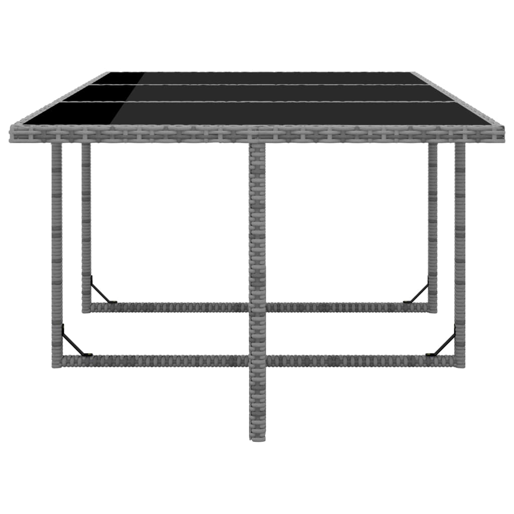 Set da Pranzo da Giardino 11 pz con Cuscini Polyrattan Grigio | homemem39