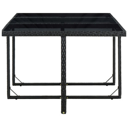 Set da Pranzo da Giardino 11 pz con Cuscini in Polyrattan Nero | homemem39